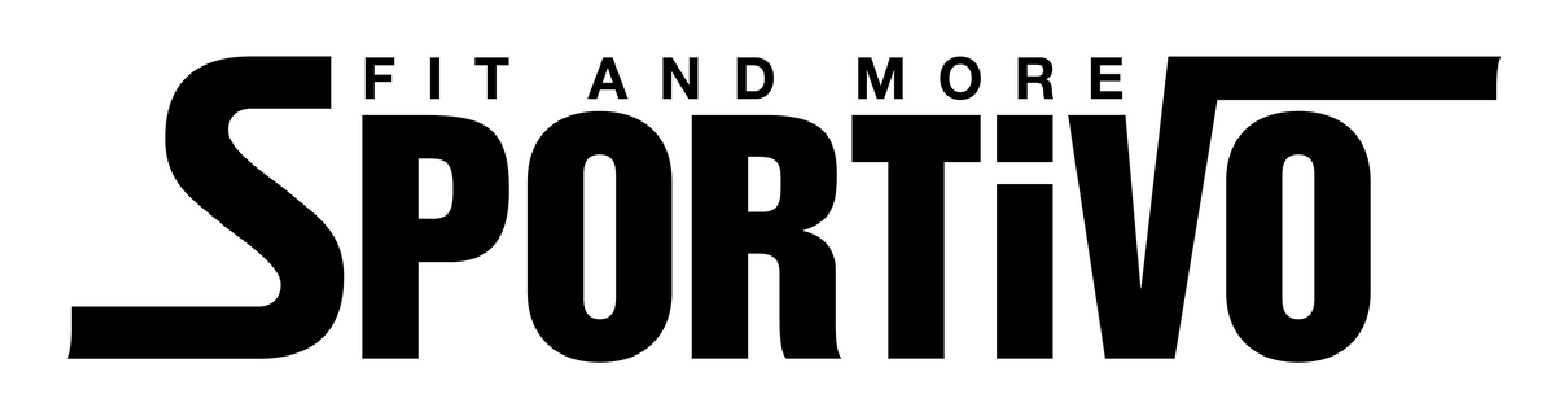 Fit and More SPORTIVO Logo in schwarzer Schrift